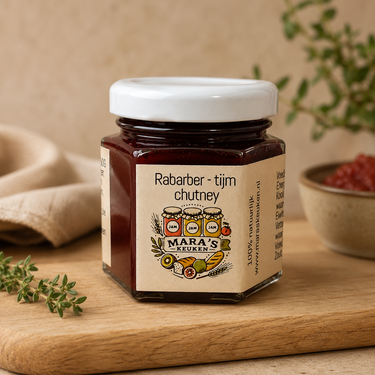Rabarber-Tijm Chutney